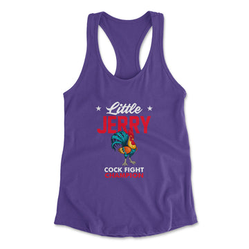 Little Jerry Womens Racerback Tank in Purple Rush color